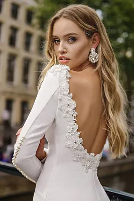 Белое классическое платье с V-образной горловиной купить, цены на Женская  одежда и юбки в интернет магазине женской одежды M-FASHION
