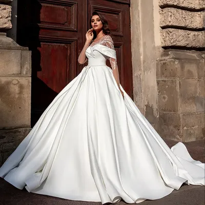 Платье белое нарядное для свадеб классическое свадебное Serafima 29117463  купить в интернет-магазине Wildberries