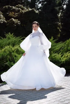 Свадебное платье белое в пол артикул 215280 цвет белый👗 напрокат 3 600 ₽ ⭐  купить 12 000 ₽ в Москве