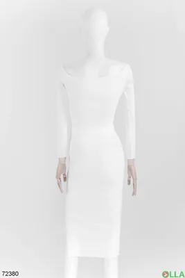 Женское белое трикотажное платье И-MA-1-4 - купить недорого в интернет  магазине \"OLLA\", Украина.