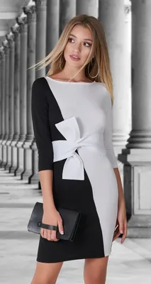 Женское белое трикотажное платье с надписью И-8306-2-2 - купить недорого в  интернет магазине \"OLLA\", Украина.
