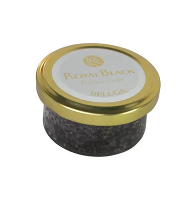 АСТРАХАНАСКАЯ ИКРА ЗЕРНИСТАЯ БЕЛУГИ 56,8 Г СТ/Б / Black Beluga Caviar in  glass