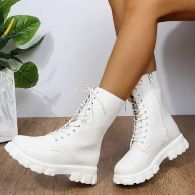 Белые ботинки фото
