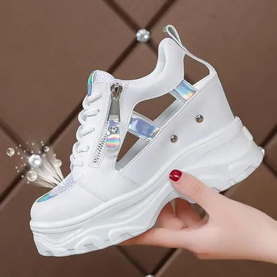 2019 новые модные белые кроссовки на платформе весенние женские Женская  обувь в повседневном стиле кожан… | Кожаные кроссовки, Женские кроссовки,  Повседневная обувь