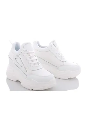 Белые кроссовки на платформе nly: цена 585 грн - купить Кеды, кроссовки  женские на ИЗИ | Львов