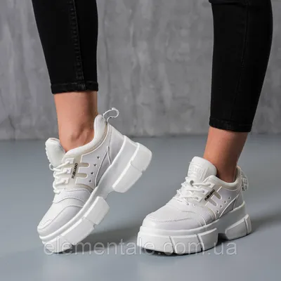 Женские белые кроссовки на платформе купить по низким ценам в  интернет-магазине Uzum