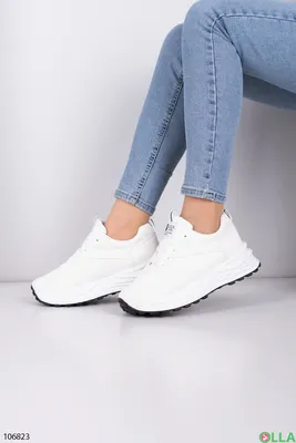 Женские белые кроссовки на шнуровке И-180-198 - купить недорого в интернет  магазине \"OLLA\", Украина.