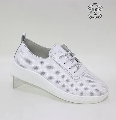 Купить Женские белые кроссовки из натуральной кожи за 2270 грн. в обувном  магазине Prellesta - арт. 2123-05