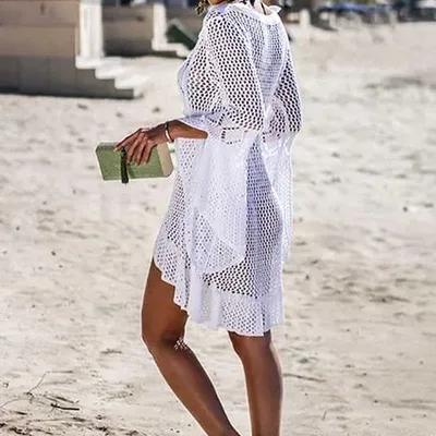 Пляжные платья на лето 2022: фото-новинки и тренды пляжной моды | Beach  coverup dress, Holiday casual dress, Cover up dress