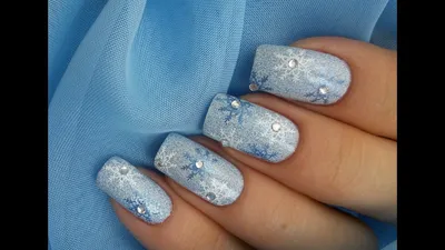New Year nail art /Snowflakes nail design/ Winter nails/ Новогодний маникюр/  Снежинки на ногтях - YouTube