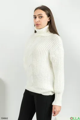 Женский белый свитер И-3537-2-2 - купить недорого в интернет магазине  \"OLLA\", Украина.