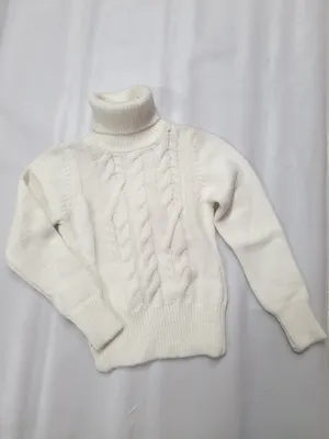 Белый вязаный свитер для девочек рост 128,164 (ID#60813855), цена: 728 ₴,  купить на Prom.ua