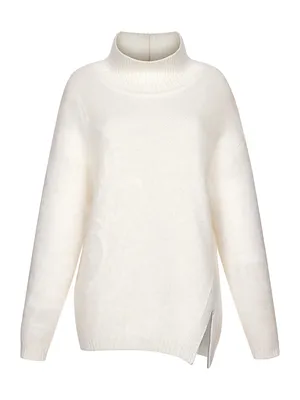 Женский свитер белого цвета из мохера - купить за 25 480 руб. в интернет  магазине Free Age