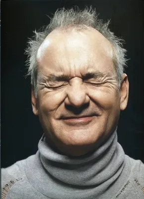 Скачать обои Милый портрет Билла Мюррея с закрытыми глазами | Обои.com