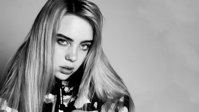 Black And White Photo Of Billie Eilish Wearing Black Dress In Black  Background HD Celebrities Wallpapers | HD Wallpapers | ID #39635