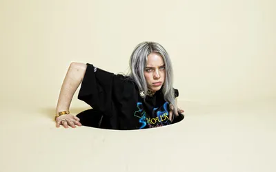 Скачать обои Billie Eilish, american singer, portrait, american stars,  photoshoot, popular young singer для монитора с разрешением 2880x1800.  Картинки на рабочий стол