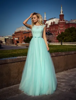 Бирюзовое праздничное платье в пол Prestige Brielle VV082 — купить в Москве  - Свадебный ТЦ Вега