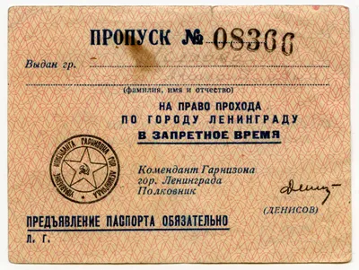 Файл:Пропуск блокадного Ленинграда 1943 аверс.jpg — Википедия