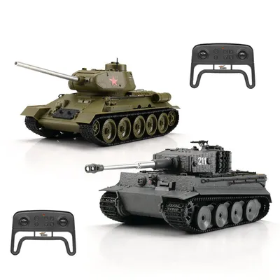 Радиоуправляемый танковый бой Torro Tiger I и T-34/85 1:30 - 15101-CA  купить оптом или в розницу в Москве.