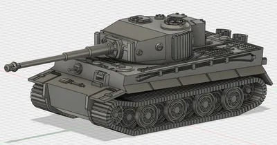 Танк Тигр 3D модель - Скачать Военная техника на 3DModels.org