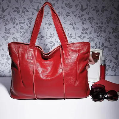 Сумка из 100% натуральной кожи, большие женские кожаные сумки от известного  бренда, женские сумки-тоуты, большая женская сумка на плечо AWM108 |  AliExpress