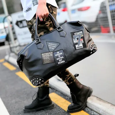 Роскошные мужские дорожные сумки, винтажные брендовые кожаные сумки, большие  мужские женские дорожные сумки, сумка на плечо | AliExpress