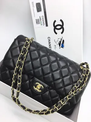 New CHANEL Classic Large Quilted Black Lambskin Leather Bowler Bag Silver  CC | eBay