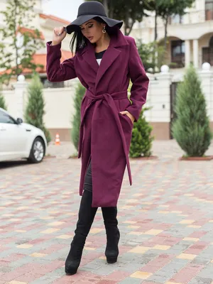 Женское бордовое пальто от производителя Kryhitka Lima | Украина