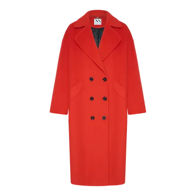 Купить пальто бордовое на кнопках без отделки 49134 в Омске за 11090 руб.  от производителя ISTNOVA