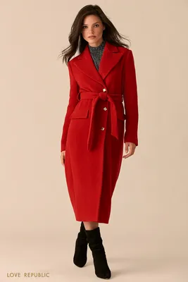Пальто женское \"Premium\" красное - Barmariska