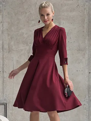 Бордовый цвет платья фото