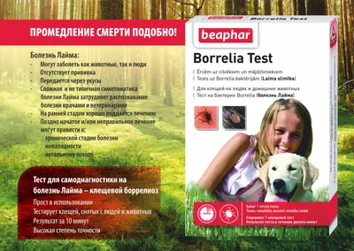 Клещевой тест BORRELIA TEST 1X Beaphar, тест на боррелиоз