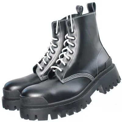 Ботинки Bulldozer на шнуровке Balenciaga, черный – заказать по доступной  цене из-за рубежа в «CDEK.Shopping»
