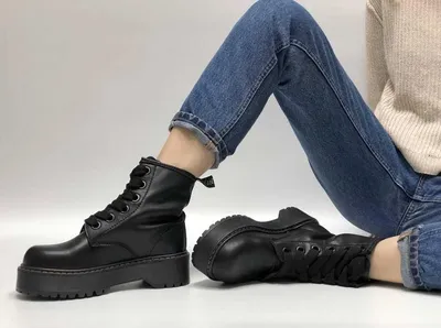 Зимние ботинки Dr. Martens 1460 с мехом черные кожаные мужские (40-44) —  купить в Москве в дисконт интернет-магазине StreetFoot.ru