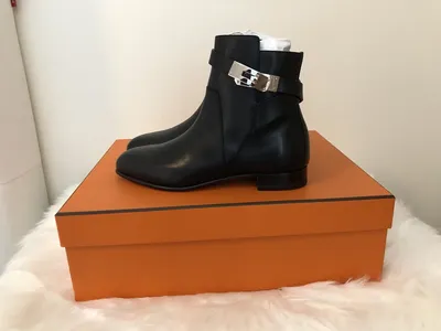 Hermes Neo Ankle Boots Noir Sz 35.5 | eBay