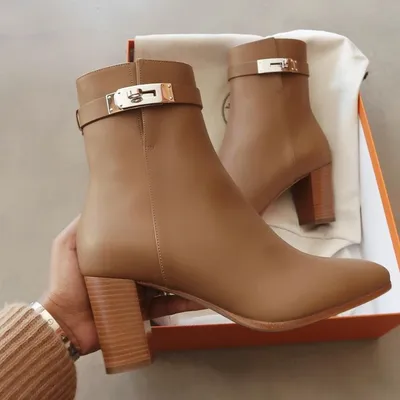 Shearling boots Hermès Beige size 41 EU in Shearling - 36872565