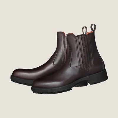 Leather biker boots Hermès Black size 36.5 EU in Leather - 35570863