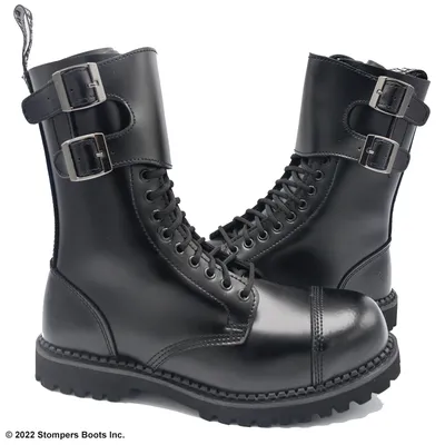 Grinders Camelot Black Steel Toe - Stompers Boots