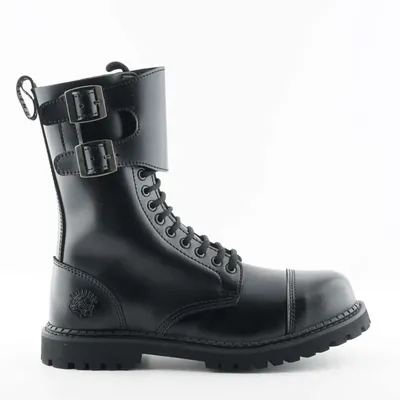 Grinders Bulldog CS Unisex 10 Eyelet Lace Up Leather Steel Toe Boots In  Black Size 6F - Walmart.com