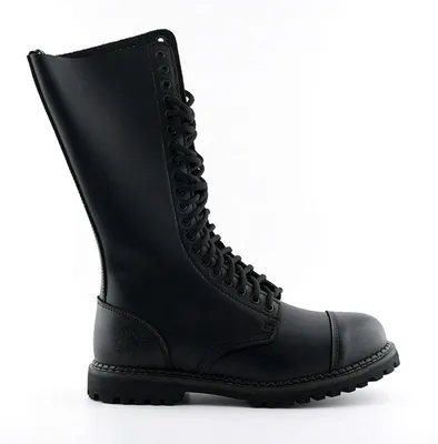 Grinders Stag CS Unisex 10 Eyelet Lace Up Steel Toe Leather Boots In Black  Size 7F - Walmart.com