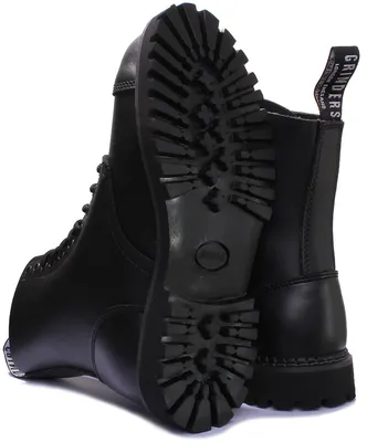 Grinders Stag CS Unisex 10 Eyelet Lace Up Steel Toe Leather Boots In Black  Size 7F - Walmart.com