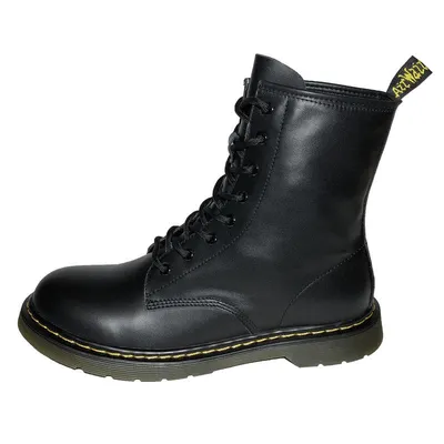 Чёрные женские, мужские и подростковые ботинки Доктор Мартинс | Dr. Martens  1460 Black с мехом в sport365shoes.by интернет-магазине, в Минске