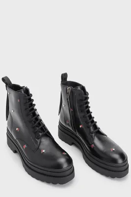 Valentino Garavani M-Way Rockstud Leather Derby Shoes - Farfetch