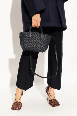 Женская черная кожаная сумка Bottega Veneta Arco Tote Medium LM-14863 –  Lazurka Mall