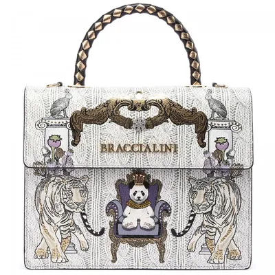Braccialini designer small purse Tote bag artistic applique Bahamas  postcard | eBay