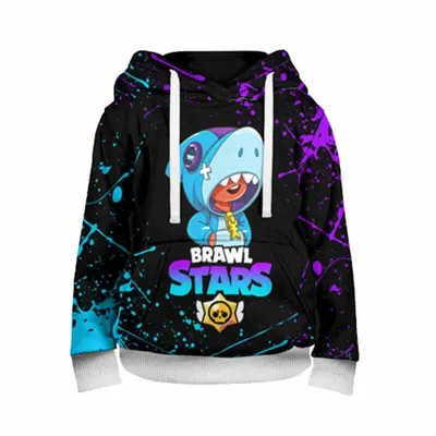 Brawl Stars Shark Leon Zipper-up Hoodie Sweatshirt | Brawl Stars Store