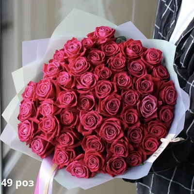 Букет из малиновых роз - заказать доставку цветов в Москве от Leto Flowers