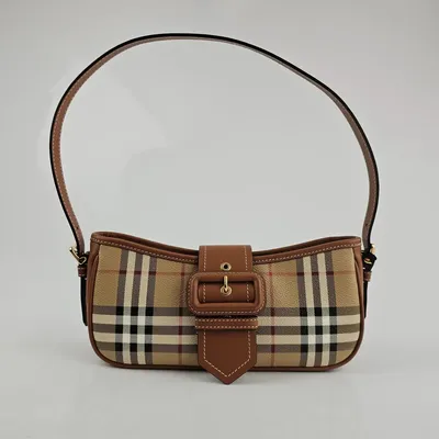 BURBERRY: London bag in canvas - Beige | Burberry mini bag 8070461 online  at GIGLIO.COM