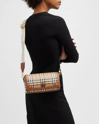 Burberry Note Small Check Top-Handle Bag | Neiman Marcus