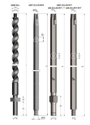 Штанги для вращательного бурения - Горный инструмент